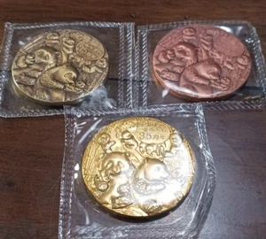 2017 China 3ps Medals (Gilded, Copper, Bronze) Gold Panda 35th Anniversary - Picture 1 of 9