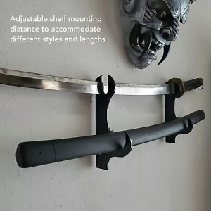 Samurai Knife Holder Sword Wall Mount Rack Flexible Installation For Home - Picture 1 of 22