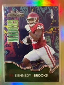 Kennedy Brooks – 2021 Wild Card “Blue Groovin’” NBG-12 GREEN parallel # 2 / 3 - Picture 1 of 2