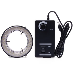 60 LED Ring Lamp Adjustable illuminator for Stereo Microscope LED US Plug LD304 - Foto 1 di 7