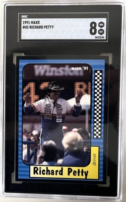 1991 Maxx Racing Card #43 Richard "The King" Petty NASCAR Legend SGC 8 NM-MT - Image 1 of 3