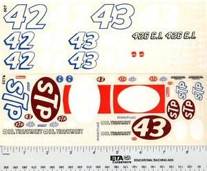 Fred Cady 607 & 607A #42 Or #43 Southern Chrysler Plymouth Decal Set NOS - Picture 1 of 1