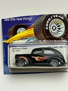 Hot Wheels Real Riders Goodyear Tires 1940 Ford 2 Door Sedan, Gray Hubs, #1 - Picture 1 of 10