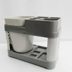 Plastic Toothbrush Holder Stand 1 Cup Bathroom Toothbrush Toothpaste Case - Picture 1 of 6