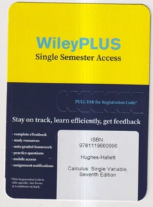 Calculus: Single Variable | 7th Edition | WileyPlus Single Semester Access Code - Picture 1 of 2