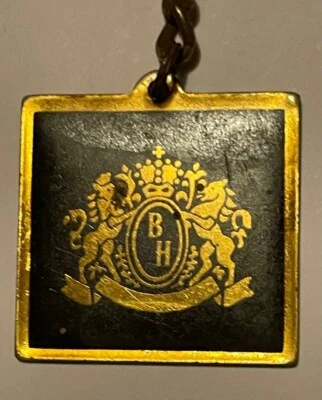 Royal Image Key Chain Ring Initials B H 1951 Hudson Coupe Ford Chevy Olds Caddy - Image 1 of 2