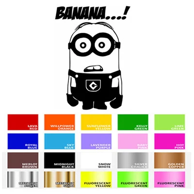Calcomanía de vinilo adhesiva para Minion Banana Macbook computadora portátil ventana coche parachoques puerta de pared Foto 1 de 4