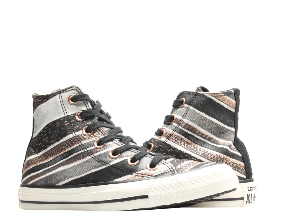 Zapatillas para mujer Converse Chuck Taylor All Star Hi Stripe negras/delfines 551564C Foto 1 de 1