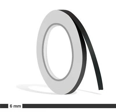 ZIERSTREIFEN - 6mm MATT SCHWARZ matte 10m Auto black 6 Stripe Boot 0,6 cm Dekor - Bild 1 von 3