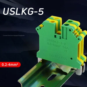 10pcs USLKG5 4MM square terminal block 0.2-4mm² ground rail terminal - Picture 1 of 5