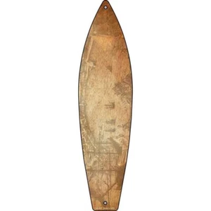 Mapa vintage con letrero de tabla de surf de metal marino placa de 17"x4,5" puerta de casa garaje pared - Imagen 1 de 1