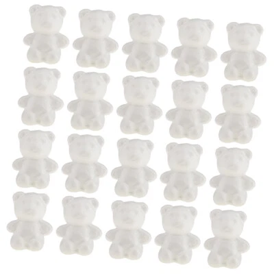 20pcs 60mm Bear Shaped Modeling Polystyrene Styrofoam Ornaments DIY - Image 1 of 4