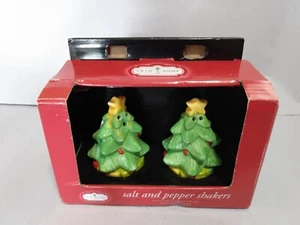 Trim A Home Christmas Tree Salt and Pepper Shaker Set - Picture 1 of 3