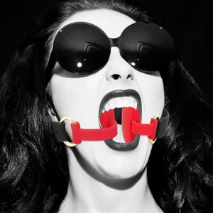 Silicone Open Mouth gag Harness Adult Slave Breathable Bondage Restraints BDSM - Picture 1 of 12