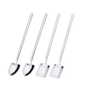 Fruit Dessert Shovel Spoons Set 4PCS 6.8 inch Stainless Steel Mixed Dinner Te... - Picture 1 of 7