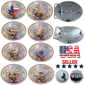 WMG Texas State Belt Buckle Flag Map Cowboy Rodeo Western Hebillas Vaqueras - Picture 1 of 27