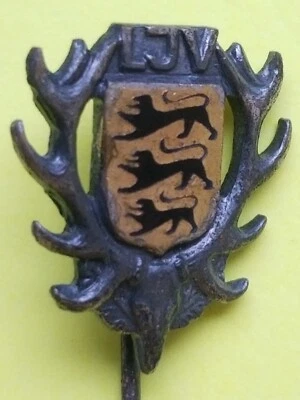 Alte Anstecknadel Jäger Jagd LJV  Landesjagdverband Württemberg  - Bild 1 von 3