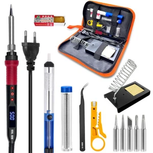 Lötkolben Set Lötset 80W Lötstation Temperatur Einstellbar Soldering Iron Wire - Bild 1 von 14