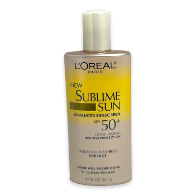 L'Oreal New Sublime Sun Advanced Sunscreen SPF 50+ For Face (1.7oz./50ml) New - Image 1 of 2