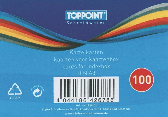10000 Stylex Karteikarten DIN A8 weiß liniert 52x74mm - Bild 1 von 1