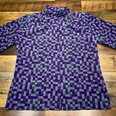 Винтажная рубашка Sophisticates By Pendleton 10 фиолетовая на пуговицах в клетку - Изображение 1 из 4