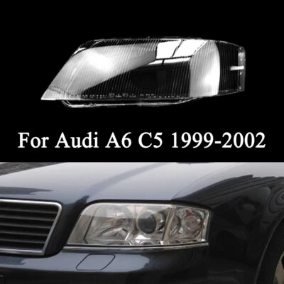 For Audi A6 C5 1999 2000 2001 2002 Headlight Lens Cover Transparent Left Side Foto 1 de 4