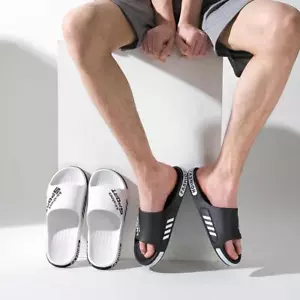 Fashion Men’s PVC Slippers Non-Slip Soft Sole Casual Outdoor Beach Flip Flops - Picture 1 of 12