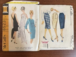 2 patrones de vestido y falda McCALL’S vintage años 60. Tallas 12 corte - Imagen 1 de 1