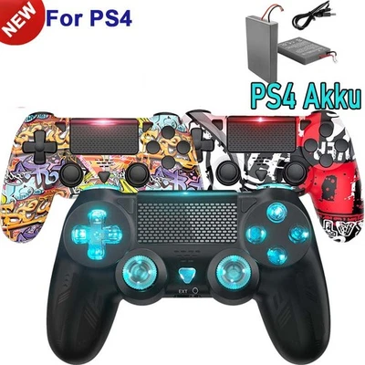 MARKENLOS Für Playstation 4 Controller PS4 Wireless Dualshock Controller LED-Licht Akku