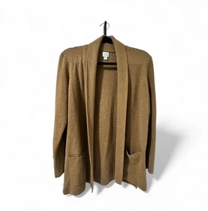 J.Crew Chelsea  Brown Tunic Cardigan sweater Blazer Women’s Small Cotton - Picture 1 of 5