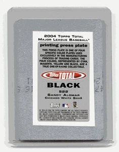 SANDY ALOMAR JR Topps 1/1 Printing Plates X3 lot - 1998 Gallery 2004 Topps Total - Picture 1 of 6