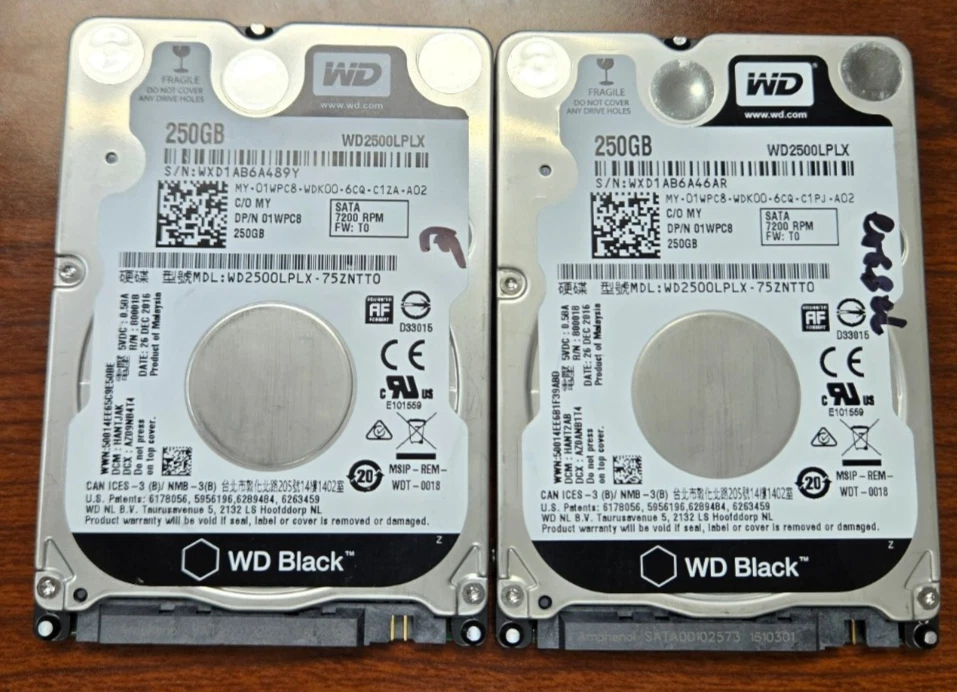 Western Digital Scorpio Black 250GB Internal 7200RPM 2.5" (WD2500LPLX) HDD - Image 1 of 1
