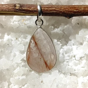 Harlequin Quartz Stone Natural Harlequin Sterling Silver Pendant 25 Ct ME-9 - Picture 1 of 3