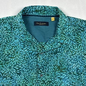 Pete Huntington Men's Hawaiian Short Sleeve Aloha Size L Multicolor Beach Cotton - Picture 1 of 10