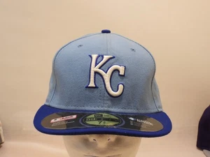 Cappello American Needle KC Royals Cooperstown Collection taglia 7 3/8 mai indossato raro - Foto 1 di 6
