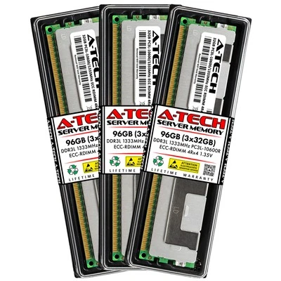 96GB 3x 32GB PC3L-10600R RDIMM Dell PowerEdge R520 Memory RAM - Image 1 of 4