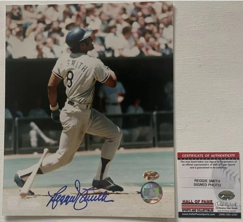 雷吉·史密斯签名亲笔签名光泽 8 x 10 照片洛杉矶道奇队 — 第 1/1 张图片