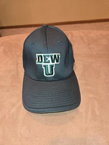 New Vintage Pepsi Mountain Dew "Dew U" Hat Green Stretch Fit - Picture 1 of 4