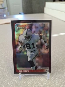 2003 Bowman Chrome Tim Brown #71 Refractor 156/500 SP Oakland Raiders HOF - Picture 1 of 2