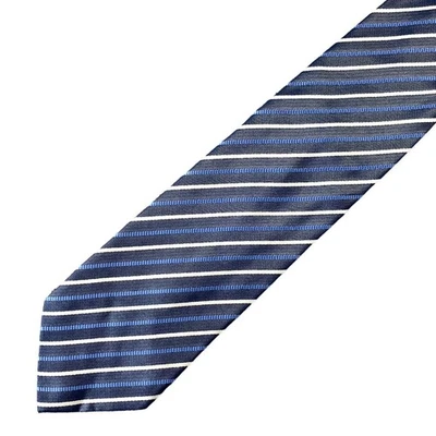Corbata Jaeger para Hombres Rayas Azules Oficina Trabajo Ropa Inteligente Pura Seda Foto 1 de 4