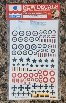 ●● 1/72 Decal ● Different National Insignia ● ESCI #6 - Image 1 of 2