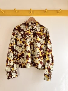 ULLA JOHNSON Aria Blusa abito camicia top stampa floreale perline 6 NUOVO NUOVO CON ETICHETTE $590 - Foto 1 di 13