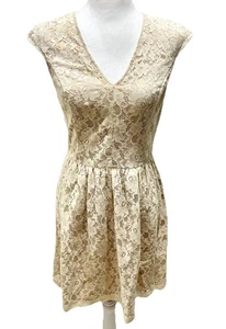 Kensie Womens Lace Babydoll Dress Size S Ivory Coquette Romantic Y2K Cottagecore - Picture 1 of 21