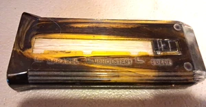 Vintage Kleidung / Wildleder / Polster Einziehbare Bürste mit Werbung - Bild 1 von 11