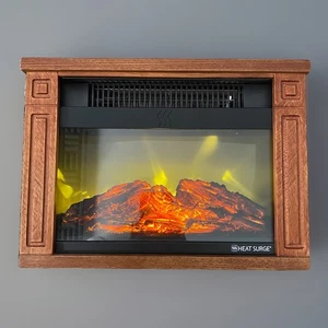 Heat Surge Electric Fireplace Movable Heater Model #30000488 1200W Works Great - Picture 1 of 7
