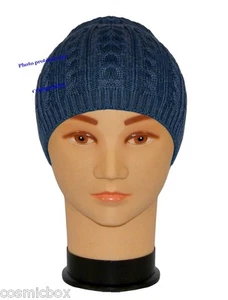 Classic Mens Winter Navy 100% Acrylic One Size Blue Hat CAP - Picture 1 of 2