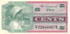 USA/MPC 5 cents 1966 série de 661 plaque # 68 billet non circulé M7