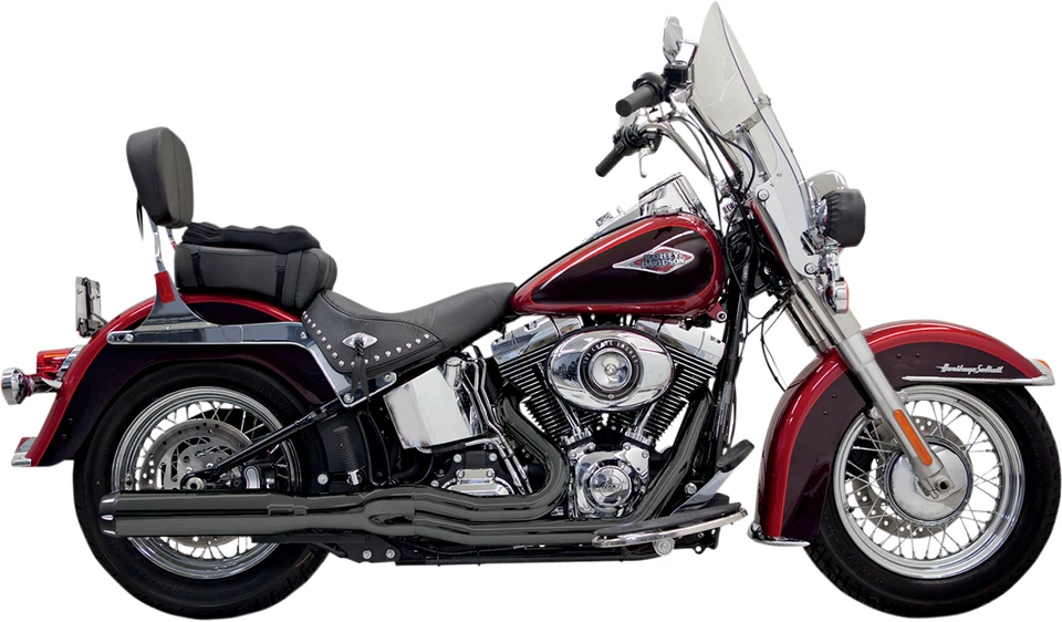 Bassani Black Road Rage B1 Power 2-1 排气 86-17 Harley Softail FLSTF — 第 1/1 张图片