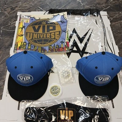 WWE VIP Superstar Experience Package 迷你腰带,亲笔签名书,2 帽子,2 硬币2,包 — 第 1/4 张图片
