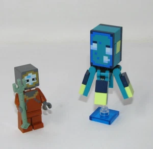 Lego Minecraft "DIVER" min109 SQUID 21180 Minifigure - Picture 1 of 3